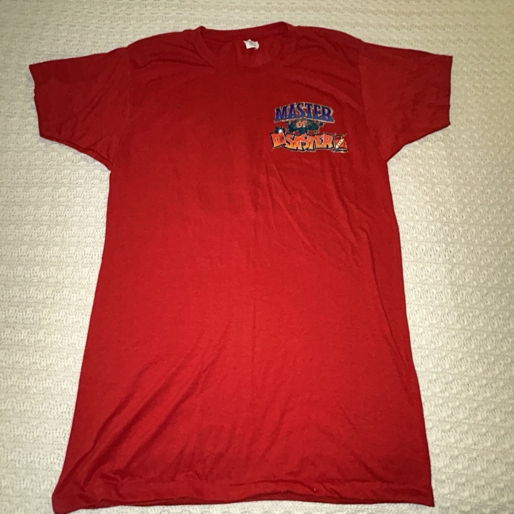 Rare Vintage Single Stitch Master Of Disaster Soft Mens 2XL Tee Shirt MINT